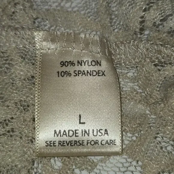 Daytrip Buckle Lace Flyaway Cardigan Large Cream Floral Sheer Open Front NWT - Picture 12 of 13